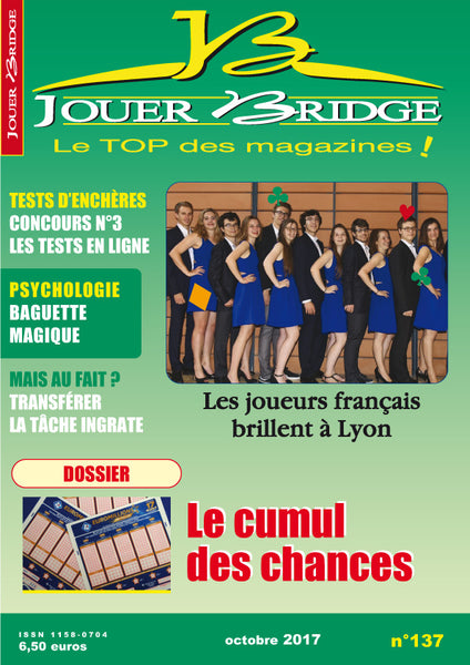 Numéro 137 Jouer Bridge -  le cumul des chances