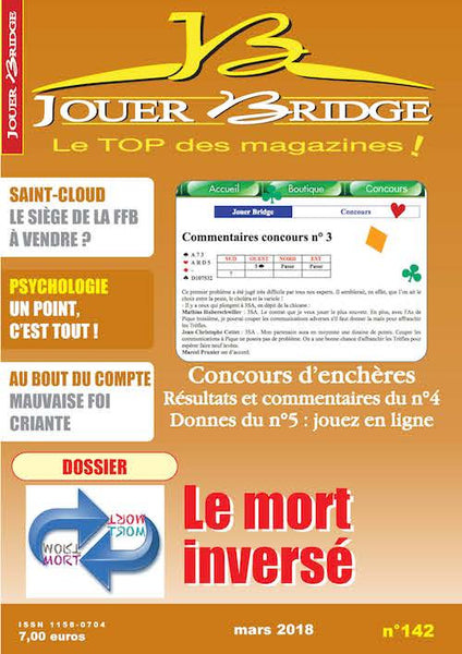 Numéro 142 Jouer Bridge -  Le mort inversé